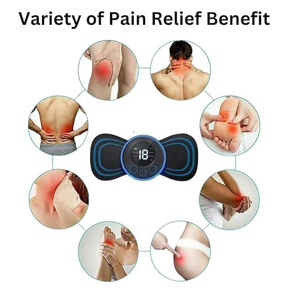 Wireless EMS Mini Body Massager – Portable Butterfly Massager for Pain Relief & Muscle Relaxation