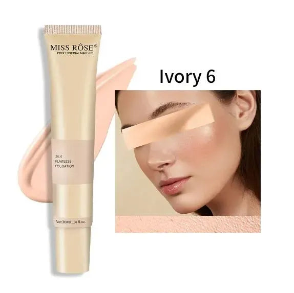 Miss Rose 3PC Regular Deal – Silk Foundation, Concealer & Blender Set | Smooth, Long-Lasting Makeup Finish