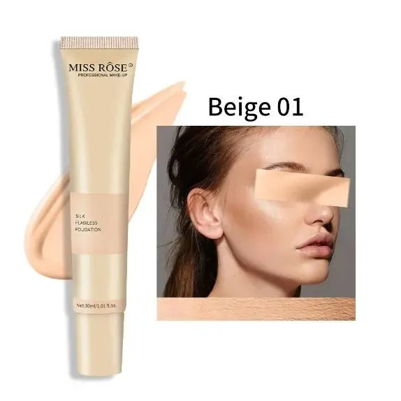 Miss Rose 3PC Regular Deal – Silk Foundation, Concealer & Blender Set | Smooth, Long-Lasting Makeup Finish