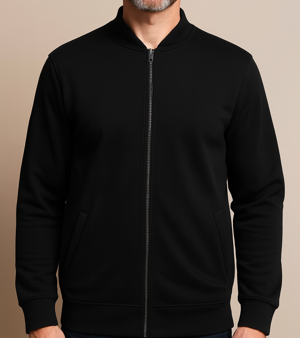 Men’s Premium Zipper Jacket – French Fleece | Smart & Comfortable Outerwear