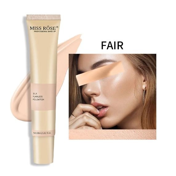 Miss Rose 3PC Regular Deal – Silk Foundation, Concealer & Blender Set | Smooth, Long-Lasting Makeup Finish
