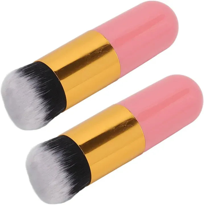 1Pc Chubby Pier Foundation Brush – Flat Cream Makeup Brush for Blending, Contouring & Smooth Application