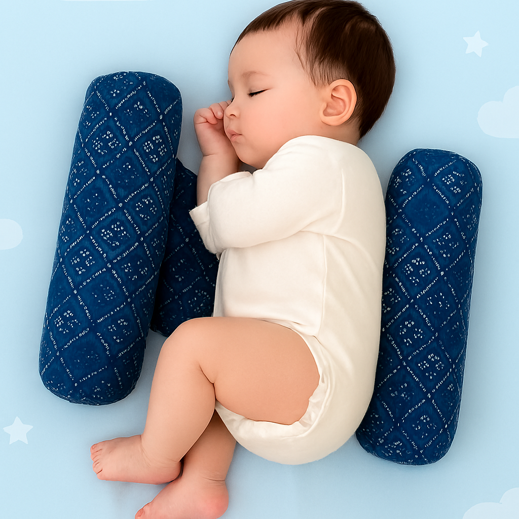 Baby Sleeping Comfort Pillow – Soft & Ergonomic Support for Head, Neck & Back | Washable & Breathable Fabric