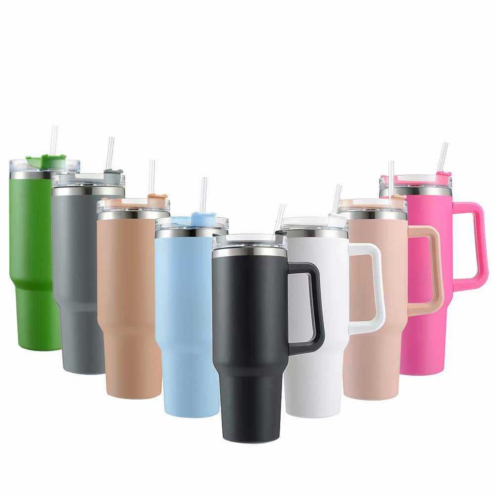 Stanley 40oz (1200ml) Stainless Steel Vacuum Insulated Tumbler with Straw – Premium Travel Mug (Random Colors)