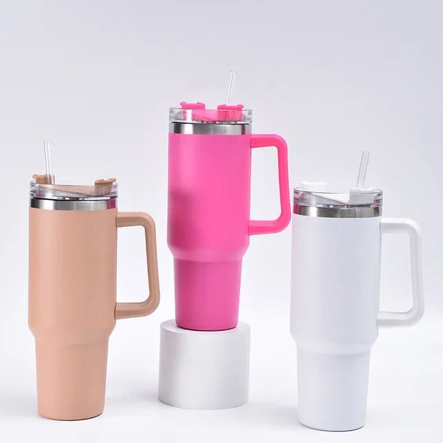 Stanley 40oz (1200ml) Stainless Steel Vacuum Insulated Tumbler with Straw – Premium Travel Mug (Random Colors)