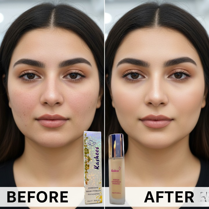 Kashee’s Eventone High Coverage Foundation – 40ml | Long Lasting & Flawless Finish