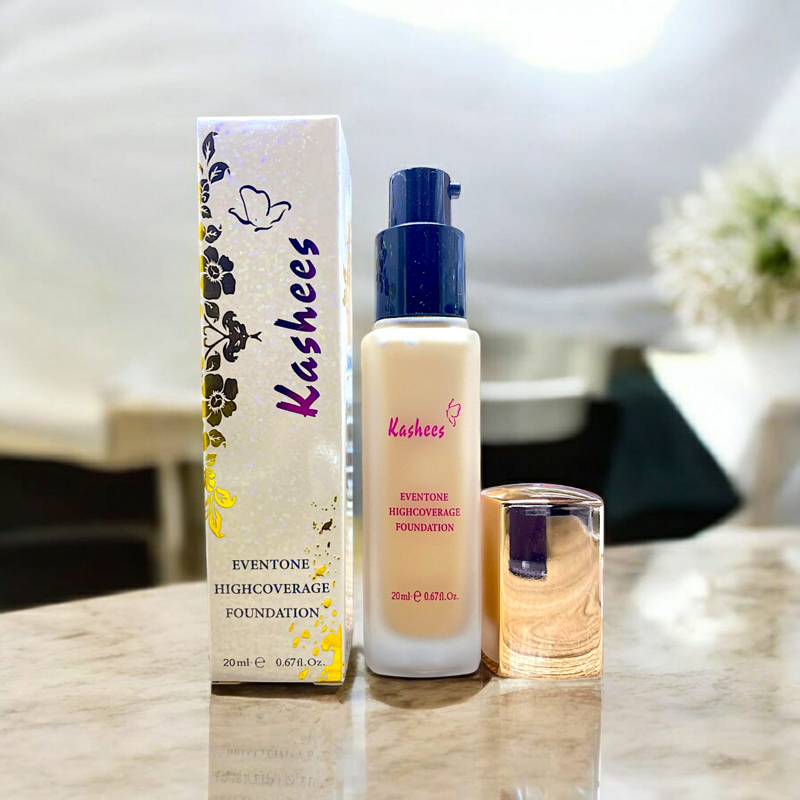 Kashee’s Eventone High Coverage Foundation – 40ml | Long Lasting & Flawless Finish