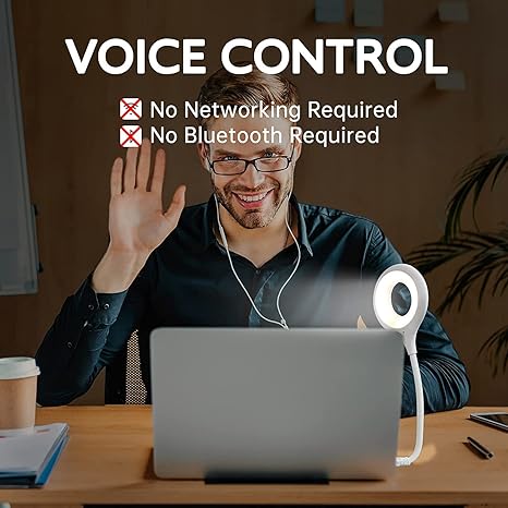 USB Smart Voice Control Light – Sound Reactive LED Lamp for Room & Desk Decor