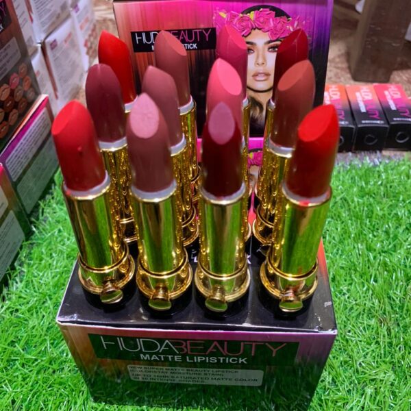 12 Shades Matte Lipstick – Long-Lasting, Smooth & Bold Color | Single Piece Available