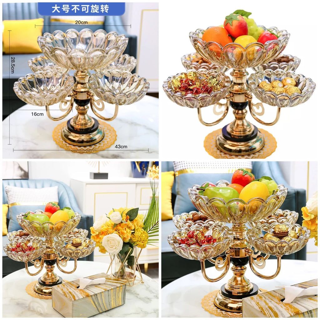 Rotating Dry Fruit Stand (Box Packing) – Multi-Layer Snack Organizer Tray | Made in China 🇨🇳