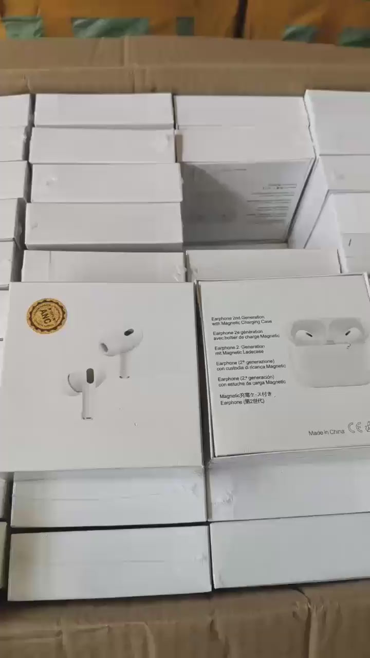 AirPods Pro 2 (Copy) – Wireless Bluetooth Earbuds with Charging Case | Premium Sound (White, Rs.1499)